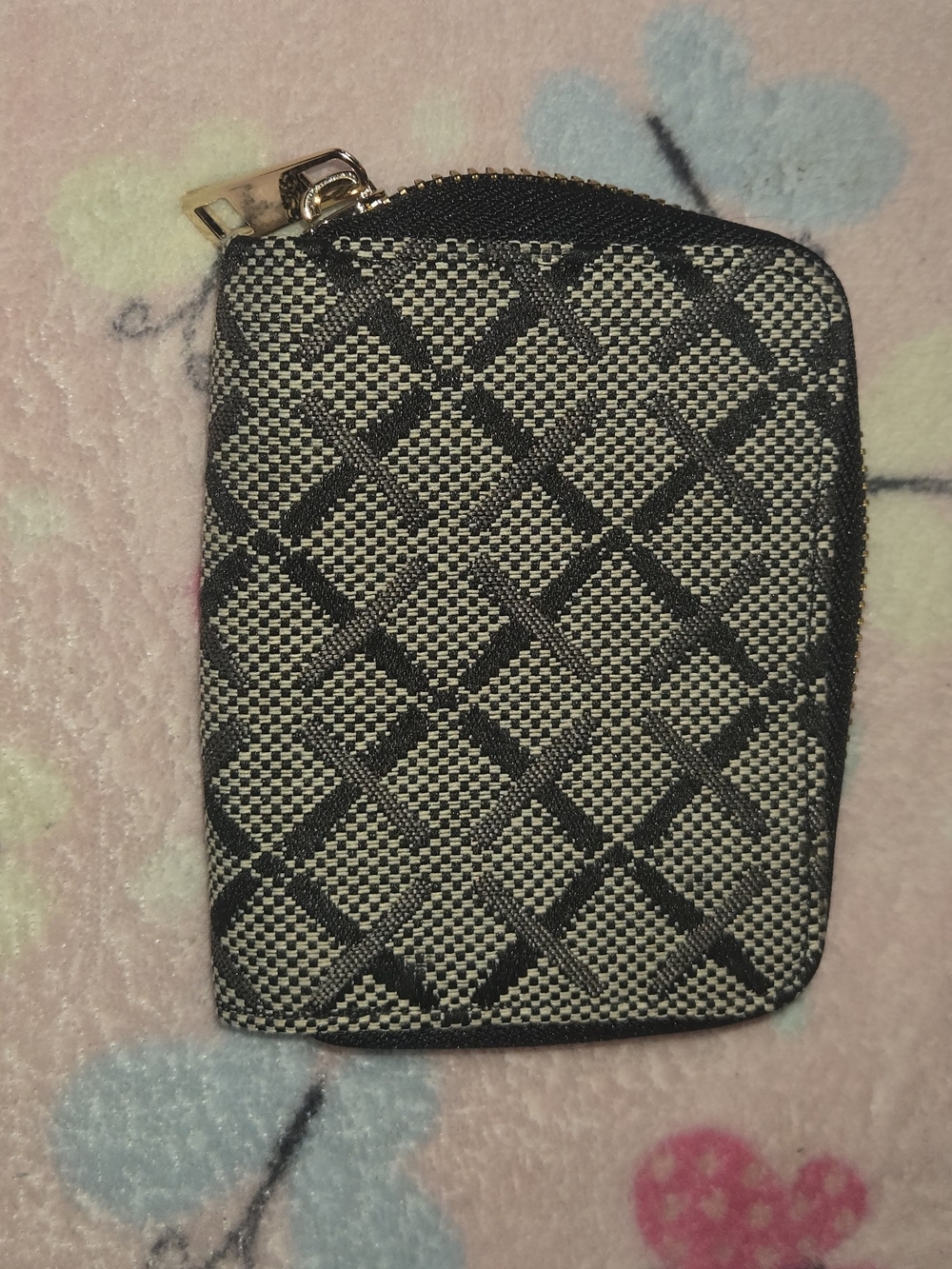 a new day Navy and Cream Patterned Zip Card Wallet
